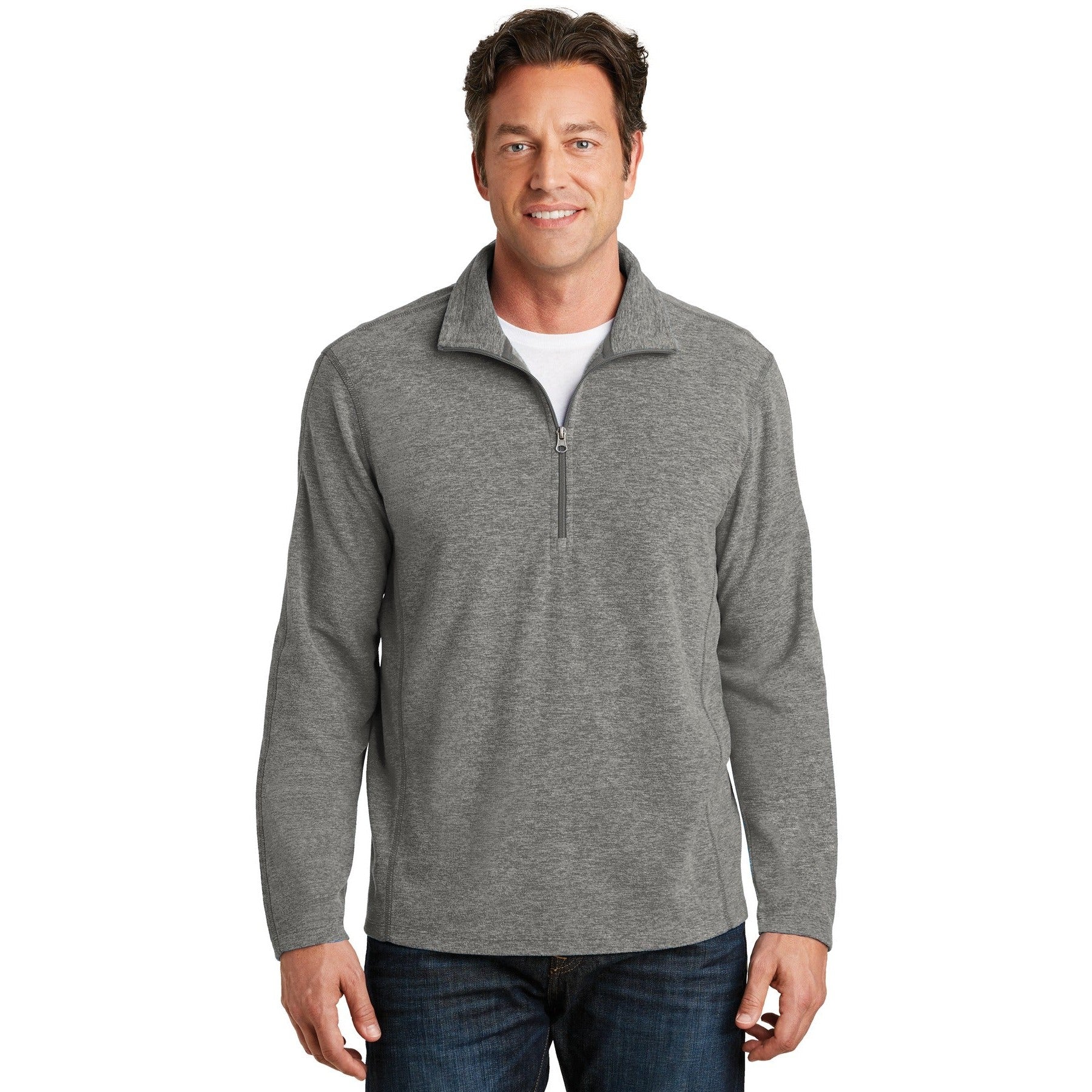 Port Authority-Port Authority® Heather Microfleece 1/2-Zip Pullover. F234-MedTech-2